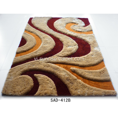 Thiết kế 3D polyester rậm Rug